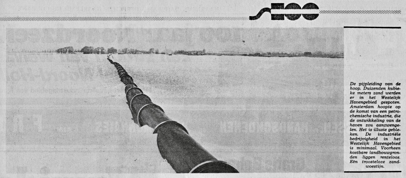 19761020-HD Kale zandvlakte symboliseert stilstand van ontwikkeling haven Amsterdam, Ruigoord