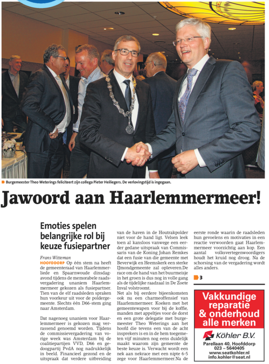 20160630-HC Jawoord aan Haarlemmermeer-a, fusie