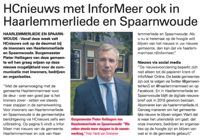 20171116-HC  HCnieuws met InforMeer ook in Haarlemmerliede en Spaarnwoude